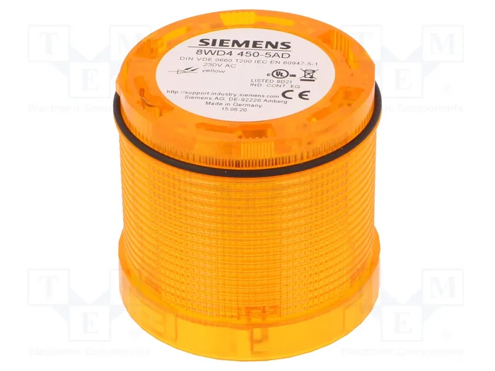 SIEMENS 8WD4450-5AD Señalizador Luminoso LED Amarillo SIEMENS 8WD4450-5AD Señalizador Luminoso LED Amarillo