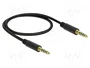 DeLOCK 85790 Cable de audio de 4,4 mm a 4,4 mm 5 pines, 0,5 m, Negro