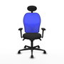 PIQUERAS Y CRESPO Silla de oficina Jorquera con mecanismo Sincro, Azul y Negro