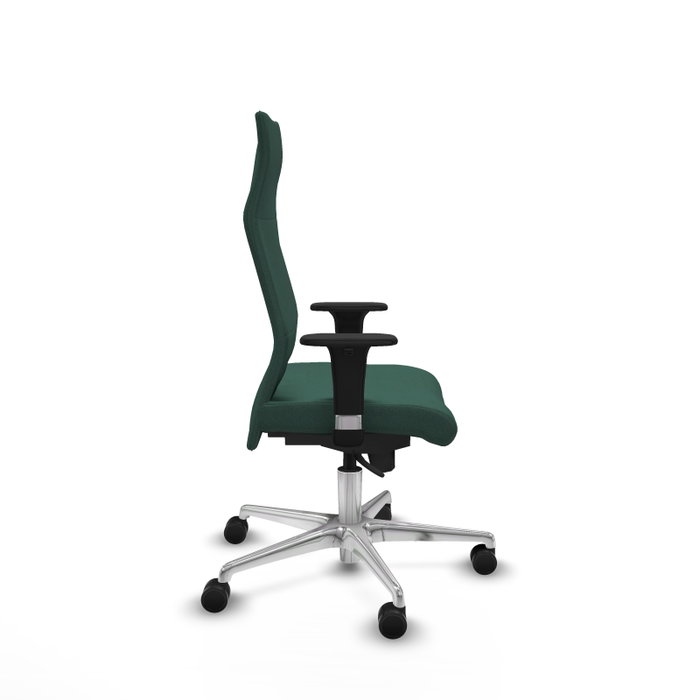 PIQUERAS Y CRESPO Sillón Albacete Verde botella con mecanismo Sincro y base de aluminio