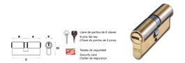 Europerfil Cilindro de Seguridad 70P 30x40 R 13.5 Latón