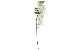 DKD Home Decor Rama Poliéster PE Blanco y Verde 30x30x121 cm