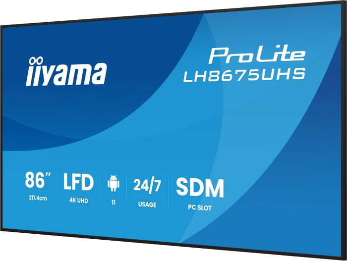 Iiyama LH8675UHS-B2AG 85.6 pulg 4K UHD Android 11 Iiyama LH8675UHS-B2AG 85.6 pulg 4K UHD Android 11