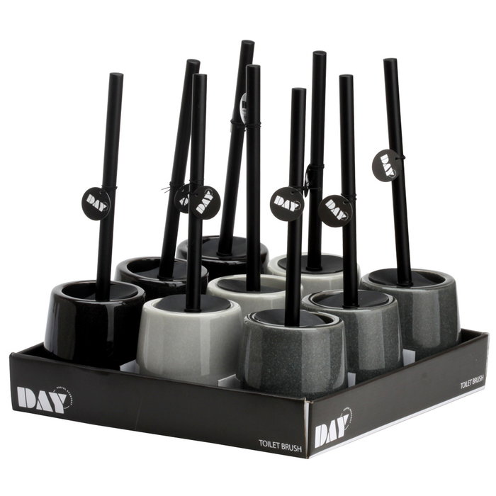 Day Escobilla WC Diámetro 12 cm Altura 37 cm Cerámica y Plástico Colores Surtidos