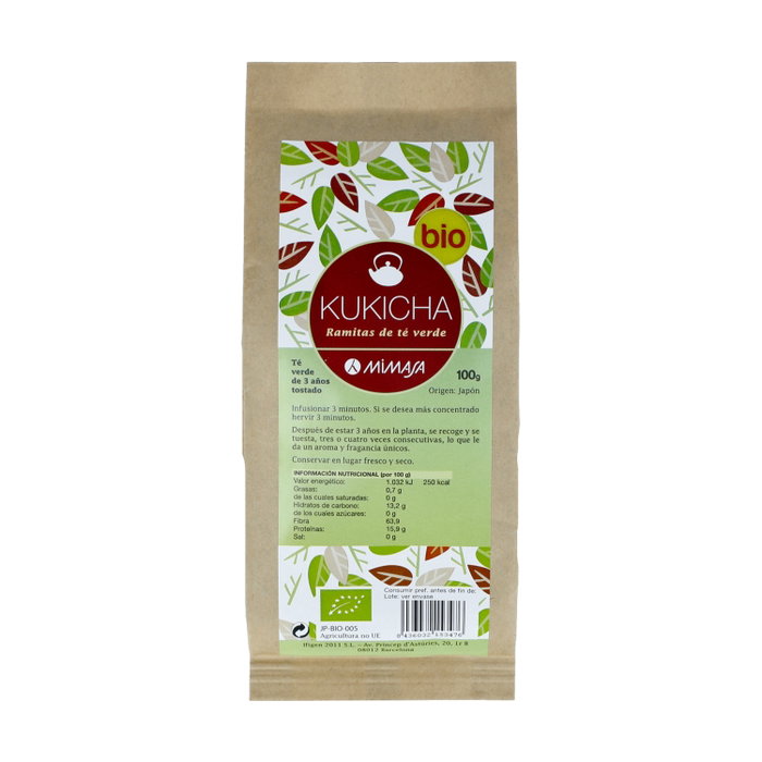 MIMASA Té 3 Años Kukicha Ramitas de Té Verde Eco 100g