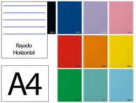 Liderpapel Libreta Smart A4 Horizontal 48 Hojas Colores Surtidos
