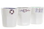 DKD Home Decor Café Set Mediterraneo Azul Blanco Gres Set 6 Piezas 90 ml Apto Microondas y Lavavajillas 14.6 x 6 x 20 cm