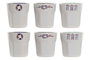 DKD Home Decor Café Set Mediterraneo Azul Blanco Gres Set 6 Piezas 90 ml Apto Microondas y Lavavajillas 14.6 x 6 x 20 cm