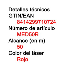 BELLOTA Medidor de Distancia Láser MED50R 50 m