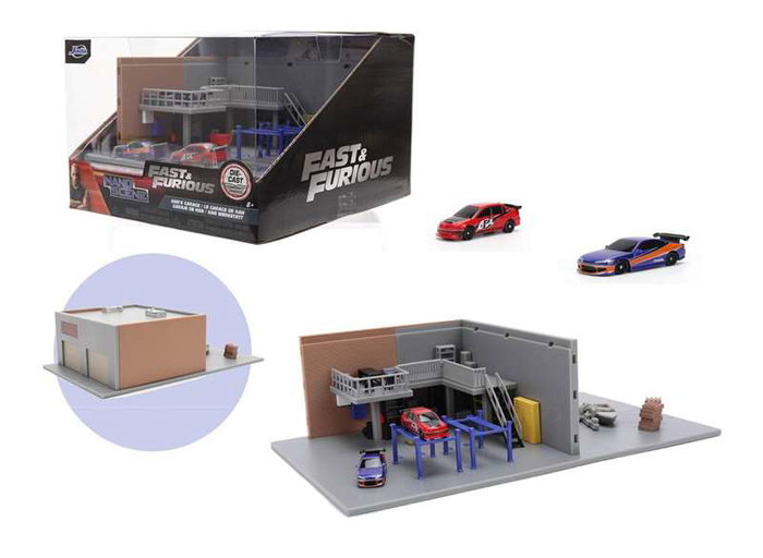 JADA TOYS Réplica Diorama Garaje de Han Fast & Furious JADA TOYS Réplica Diorama Garaje de Han Fast & Furious