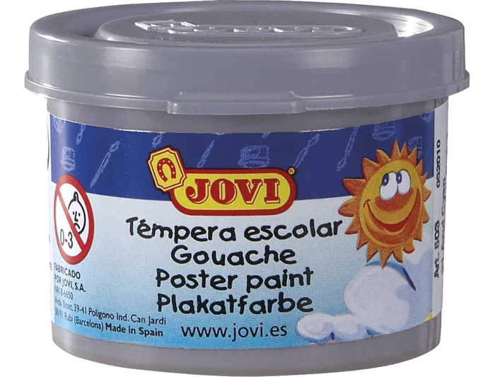 Jovi Tempera Escolar 35 ml Color Plata Pintura Al Agua Opaca