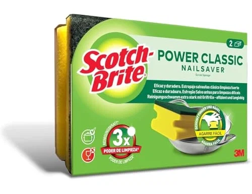 Scotch Brite Estropajo Salvauñas Fibra Verde Pack de 3