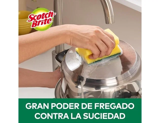 Scotch Brite Estropajo Salvauñas Fibra Verde Pack de 3