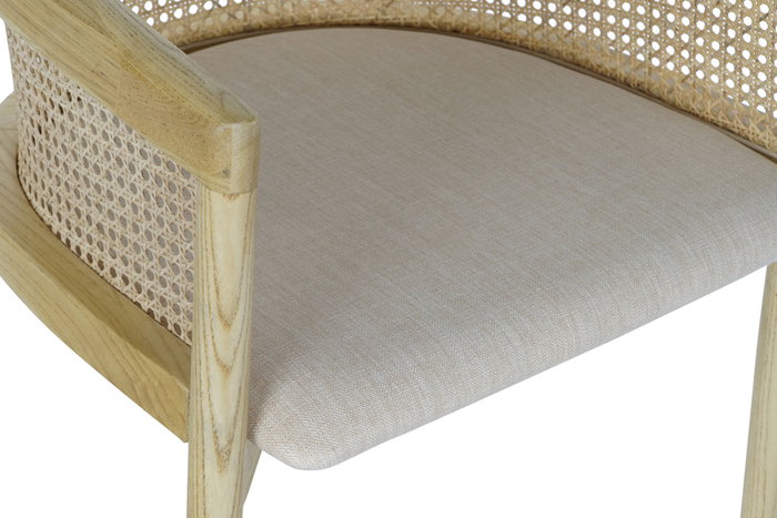 DKD Home Decor Silla Olmo Ratan Rejilla Natural