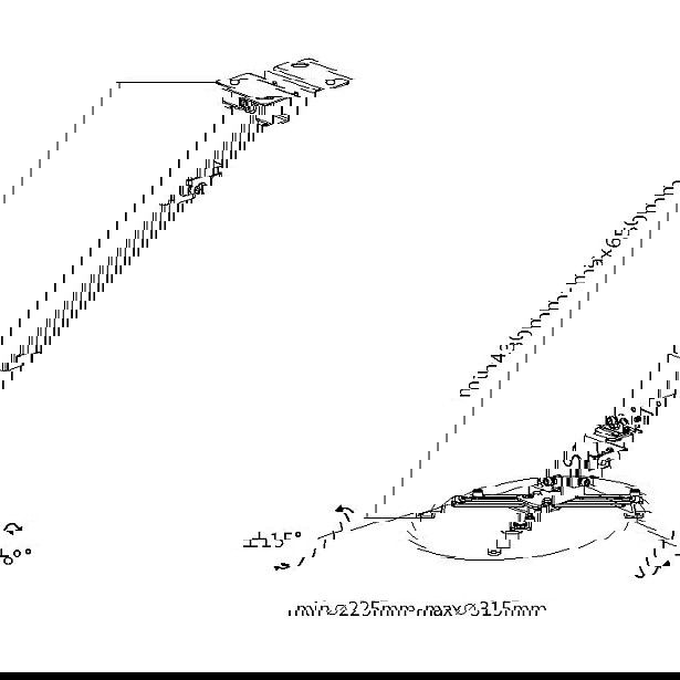 EQUIP Soporte de Techo/Pared Universal para Proyector, Negro, 20 kg