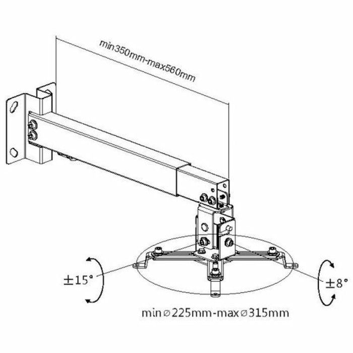 Equip Soporte para proyector inclinable 430-650mm hasta 20kg negro