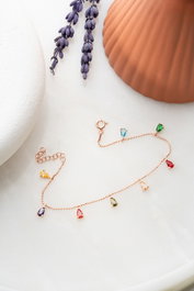 Heliophilia Silver NRZ1052 Pulsera Plata Ley 925 Baño Oro Rosa Piedra Circón