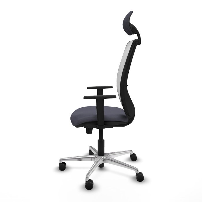 PIQUERAS Y CRESPO Silla de oficina Zulema con mecanismo Sincro, Gris oscuro y Blanco PIQUERAS Y CRESPO Silla de oficina Zulema con mecanismo Sincro, Gris oscuro y Blanco