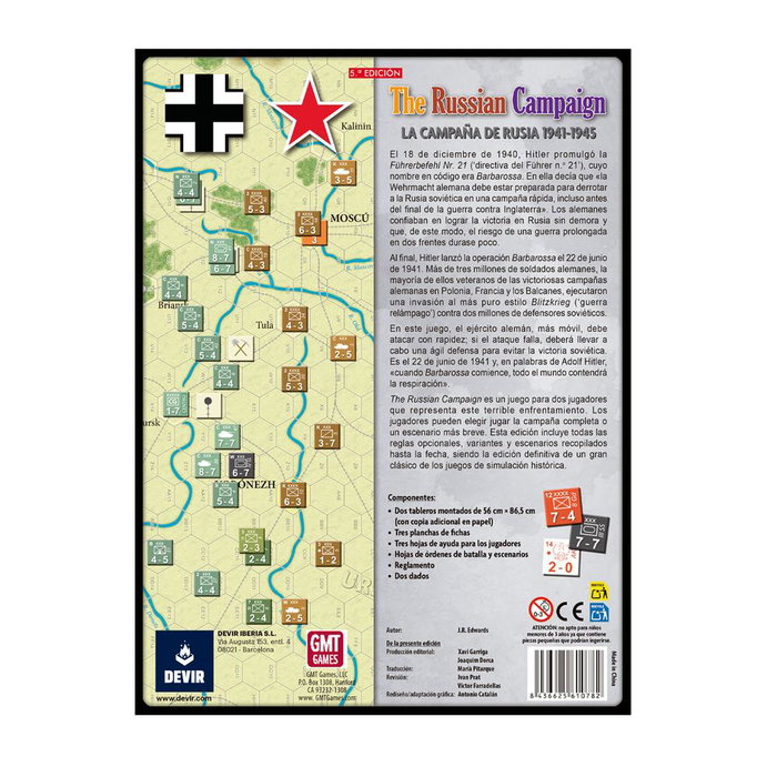 GMT The Russian Campaign Juego de Mesa Estrategia Wargame Edición Definitiva 1-2 Jugadores