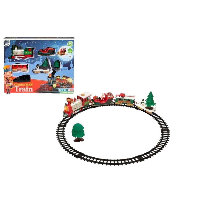 Color Baby Tren eléctrico Navidad con luz y Sonido, 20 piezas