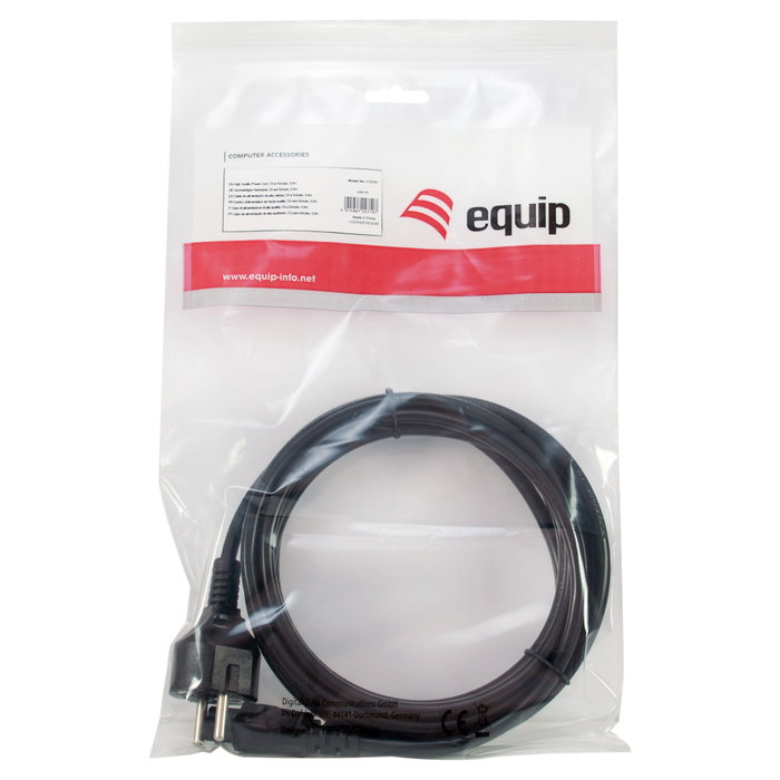 EQUIP Cable de alimentación C5 a Schuko 3m negro