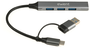 EWENT EW1154 Hub USB-C a 4 Puertos USB-A Gris