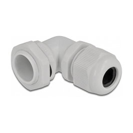 DeLOCK Prensaestopas en ángulo de 90° PG13,5 Gris