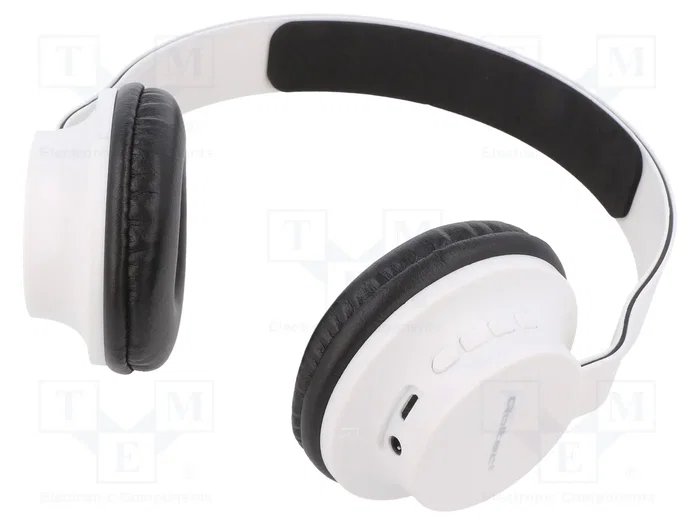 QOLTEC Auriculares inalámbricos con micrófono blanco