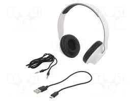 QOLTEC Auriculares inalámbricos con micrófono blanco