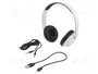 QOLTEC Auriculares inalámbricos con micrófono blanco