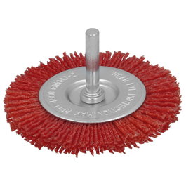 WOLFPACK LINEA PROFESIONAL Cepillo de Nailon Ø100 mm con Espiga de 1/4 pulgada