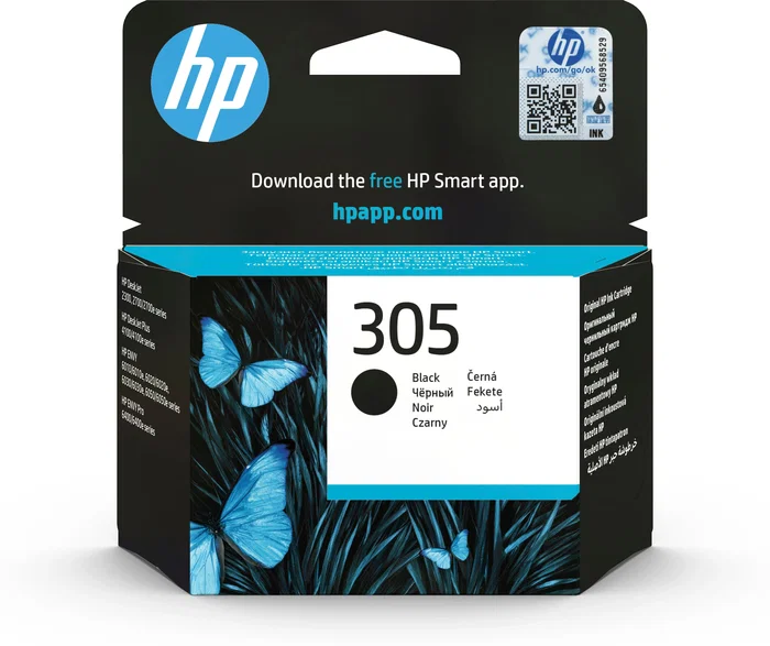 HP Original Cartucho de Tinta 305 Negro, Rendimiento Estándar, 2 ml, 250 Páginas HP Original Cartucho de Tinta 305 Negro, Rendimiento Estándar, 2 ml, 250 Páginas