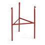 Vaello Trípode para quemador con pintura roja anticalórica, 75 cm, para paellas hasta Ø100 cm, Acero, Desmontable