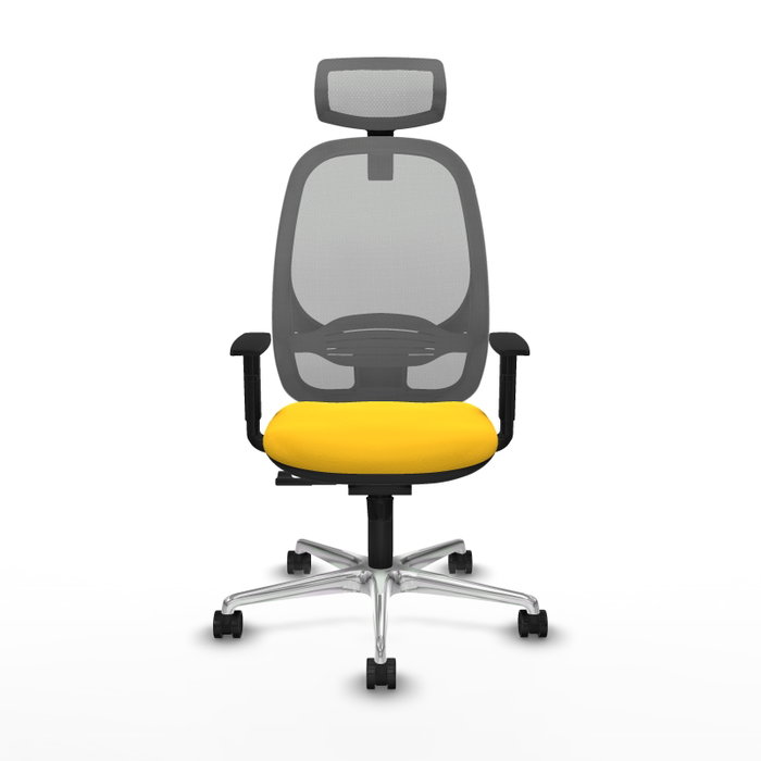 PIQUERAS Y CRESPO Silla de oficina Cilanco con mecanismo Sincro, Amarillo y Gris PIQUERAS Y CRESPO Silla de oficina Cilanco con mecanismo Sincro, Amarillo y Gris