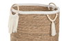 DKD Home Decor Set de 3 Cestas Boho Natural y Blanco