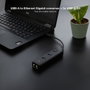 Nanocable Hub USB 3.0 con 3 Puertos USB-A y Ethernet RJ45, Negro