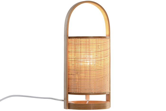 DKD Home Decor Lampara Sobremesa Marron Bambu E27 13.5 x 32 x 13.5 cm DKD Home Decor Lampara Sobremesa Marron Bambu E27 13.5 x 32 x 13.5 cm