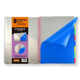Separadores Senfort Dynamic Extraible Para Tarifarios Pp Opaco A4 8 Pestañas
