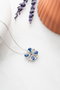 Heliophilia Silver NRZ999182 Collar de Plata de Ley 925 con Circon Azul y Blanco