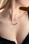 Heliophilia Silver NRZ999182 Collar de Plata de Ley 925 con Circon Azul y Blanco