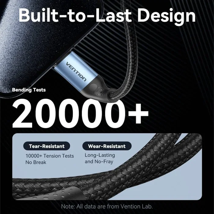 Vention Cable USB-C a USB-C 240W 0.5 m Azul y Negro Vention Cable USB-C a USB-C 240W 0.5 m Azul y Negro