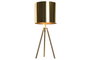 DKD Home Decor Lámpara de Sobremesa Metal Dorado 25x25x60 cm