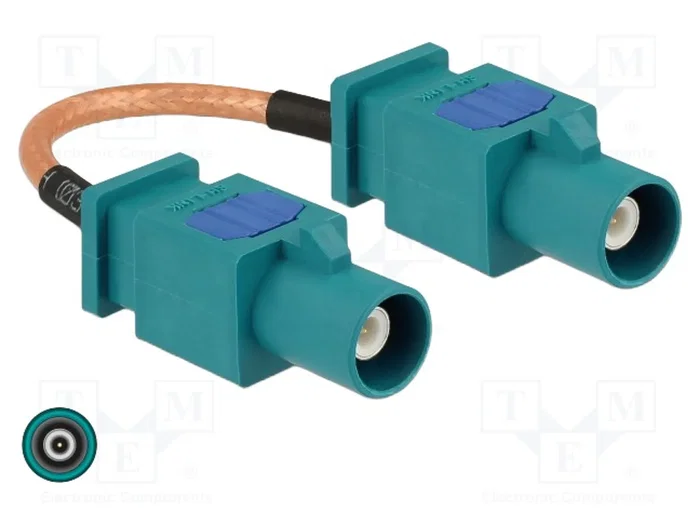 DeLOCK Cable de antena coaxial FAKRA Z a FAKRA Z RG-316 10 cm