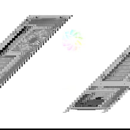 Thermaltake S380 TG - Chasis Gaming Midi Tower ARGB, Blanco/Negro con 4 Paneles de Vidrio Templado, Compatible ATX/E-ATX, Soporte para GPU 40cm y Ventiladores 3x 120mm incluidos