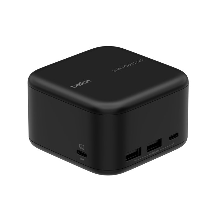 Belkin INC018vfBK Estación de Acoplamiento USB-C 6-en-1 Core GaN 96W PD Negro Belkin INC018vfBK Estación de Acoplamiento USB-C 6-en-1 Core GaN 96W PD Negro
