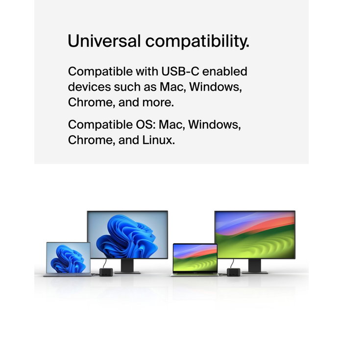 Belkin INC018vfBK Estación de Acoplamiento USB-C 6-en-1 Core GaN 96W PD Negro Belkin INC018vfBK Estación de Acoplamiento USB-C 6-en-1 Core GaN 96W PD Negro
