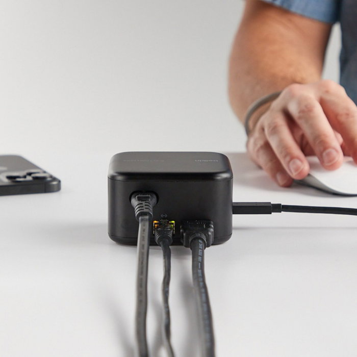 Belkin INC018vfBK Estación de Acoplamiento USB-C 6-en-1 Core GaN 96W PD Negro Belkin INC018vfBK Estación de Acoplamiento USB-C 6-en-1 Core GaN 96W PD Negro