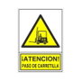 DUVER Señal de plástico Paso Carretilla 295x210 mm