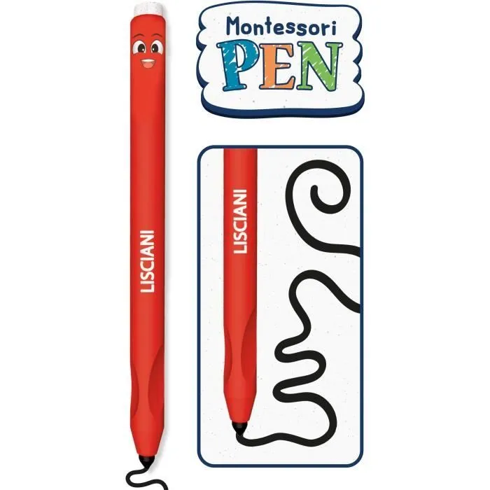 Liscianigiochi Mesa de Dibujo y Escritura MONTESSORI PEN LIS8008324112319 Juego Educativo para Niños a Partir de 3 Años