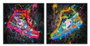 DKD Home Decor Cuadro LED Lienzo 83x83 cm Zapatillas Surtido de 2